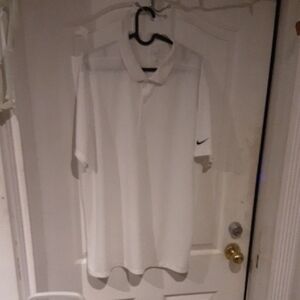 Nike Dri Fit  White Polo Shirt Mens Size XL